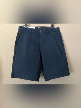 English Laundry Navy Flat Front Shorts Stretch Flex Waistband New